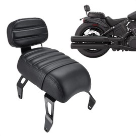 Aferrizu Motorcycle seat, Passenger Seat Backrest, Compatible with Indian Scout Bobber 2018-2023 Replace OEM Number: 2882853-VBA (Black)