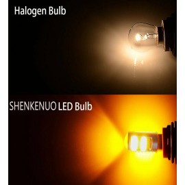 SHENKENUO White/Amber High Power 28-SMD 7443 Switchback LED Bulbs For Turn Signal Lights