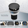 UZLEZ Brass Freestanding Tub Drain, Pop Up Freestanding Tub Drain