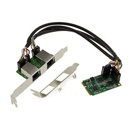 KALEA-INFORMATIQUE Mini PCIe MiniPCIe Card 2 Ports 2.5 Gigabit RJ45 LAN ethernet 10 100 1000 1G 2.5G Dual Chipset Realtek RTL8125
