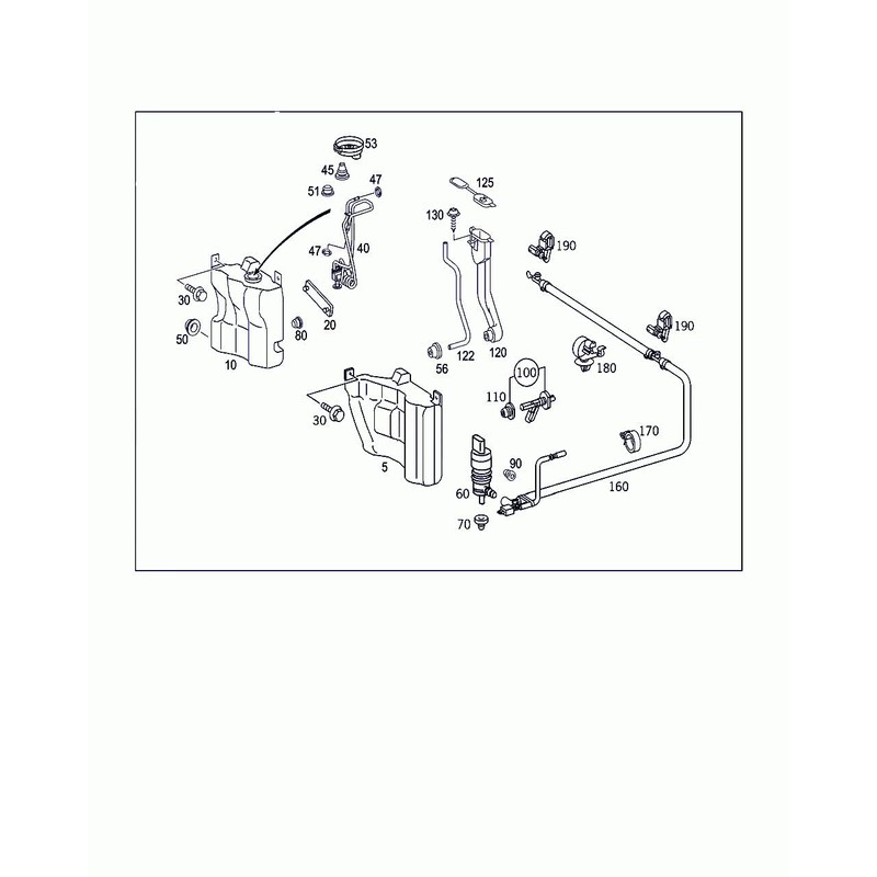 Bomunik 2 PCS Left/Right Windshield Wiper Nozzle 2004-2010 For Benz
