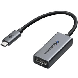 Cable Matters Cable Matters 80Gbps Unidirectional USB C to DisplayPort 2.1 Adapter, [16K@60Hz, 8K@240Hz, 4K@960Hz and HDR], Thunderbolt 5/4, USB4 Compatible with VR Headset, MacBook Pro, iPad Pro, XPS, Surface Pro