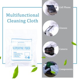 GAESHOW 100Pcs/Bag Lint Free Cloth, Microfiber Dusting Cloth, 6x6 Inch Lint Free Cleaning Cloths, Anti-static Microfiber Cleanroom Wiper, Lint Free Cloths for Oiling Wood or Phone Lens Glasses