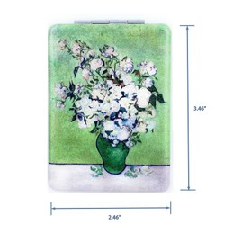 Aeisage Purse Mirrors for Women Small Compact Mirror for Purse Travel Makeup Mirror Pocket Mirror Cute Lipstick Mirror Vincent Van Gogh Roses Gifts