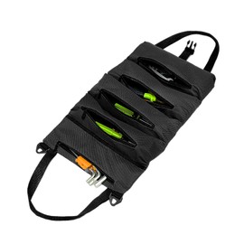 1 Piece Tool Storage Bag, Foldable Tool Hanging Bag, Independent Zipper Pocket with Five Compartments, Portable Handbag, Electrician Storage Roll Bag