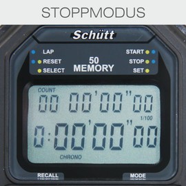 Schütt Stopwatch PC-73 | Two-line Display | 50 Memory | Timer & Pacer | Pressure Point Mechanism | Shock and Waterproof | Sports | Professional & Trainer