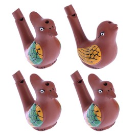 jojofuny 4 Pieces Bird Whistle Hand Painted Bird Warbling Animal Whistle Water Playtime Funny Toys Goodie Bags for Kids Random Style