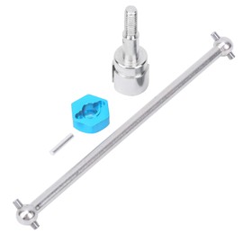 Alomejor Universal Drive Shaft RC Car Drive Shaft 5 mm Wheel Hub Adapter Combiner Suitable for 94111 94108 1/10 RC Car (Silver)