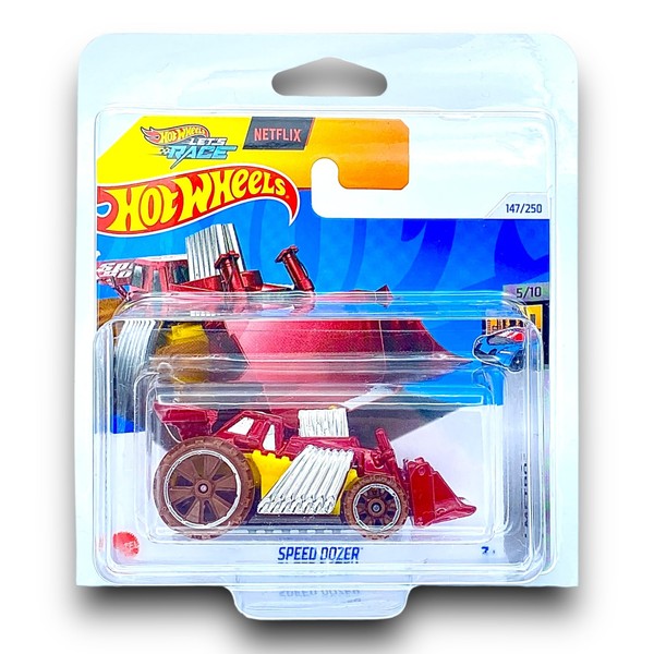 Hot Wheels Speed Dozer (Red, Yellow, Chrome & Brown Let's