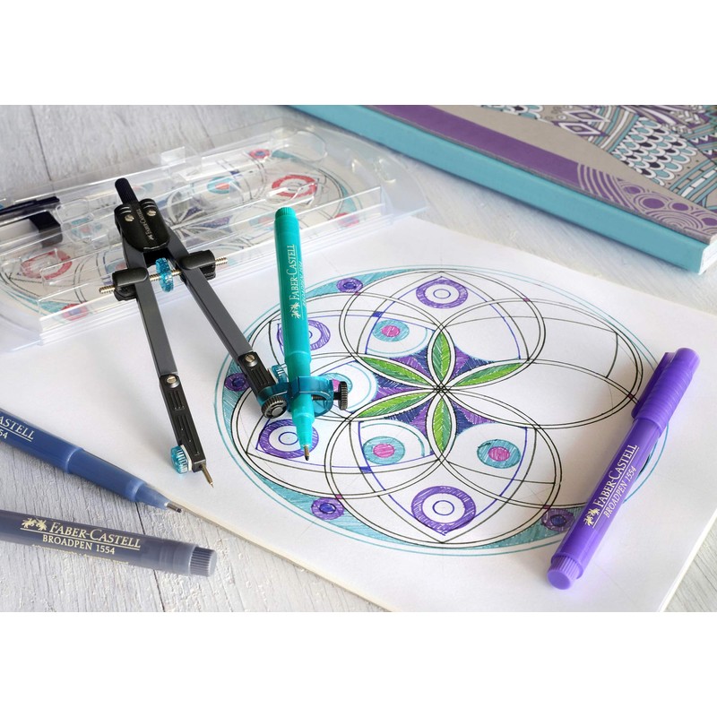 Faber-Castell 155436"Broadpen 1554" Fineliner - Violet,0.8 mm