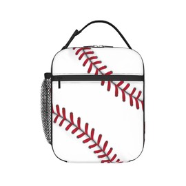 Baseball Insulated Lunch Bag, Reusable High Capacity Thermal Lunch Box Tote Bag, Cooler Food Handbag for Kids Boys Girls Adults Men Women, Back to School Work Travel Picnic Outdoor (Baseball A1)