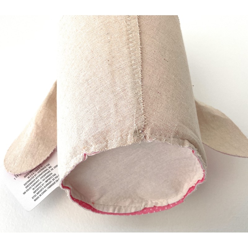 Greenbrier Fabric Bunny Easter Basket (Pink)