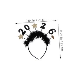 Healeved 3PCS Glitter Star Headband for Year Party Lightweight Comfortable Hair Hoops with Festive Sparkle for Christmas Holiday Celebrations and Photo Props