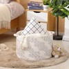 KAKAMAY Large Blanket Basket (20"x13"),Woven Baskets for storage Baby Laundry
