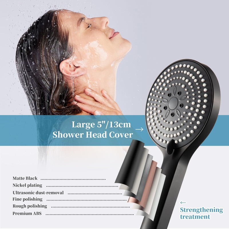 OFFO Shower Head,6 Modes Handheld Shower Head Large Powerful Boosting