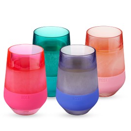 HOST Freeze XL Cooling Cups, 12oz Set of 4 Insulated Freezable Tumbler, Mothers Day Gifts for Mom, Gifts for Women, Birthday Gifts for Mom, Assorted