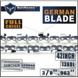 Farmertec 5 Pack of Holzfforma® 42inch 3/8 .063 136DL Full Chisel Chain Wagner