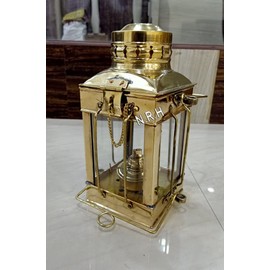 Vintage Marine Anchor Decorative Oil Lamp - Nautical Brass Ship Lantern Glass Oil Lamp - for Home Decor - Nautical or Victorian Wedding - Store