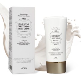 Chamos Snail Tone Up Cream Snail Repair Whitening Milky Cream 70ml Whitening Wrinkle Base Makeup / 달팽이 톤업 크림 스네일 리페어 화이트닝 밀키크림 70ml 미백 주름 베이스 메이크업