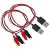 8PCS USB to Alligator Clip Adapter Cable Male USB to