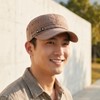 RUNQIU Solid Military Design Work Cap, Vintage Denim Military Cap,