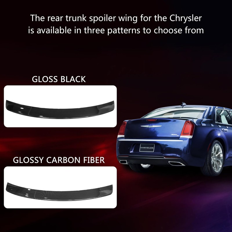 Spoiler for 2011-2023 Chrysler 300 Without Drilling ABS Rear Trunk