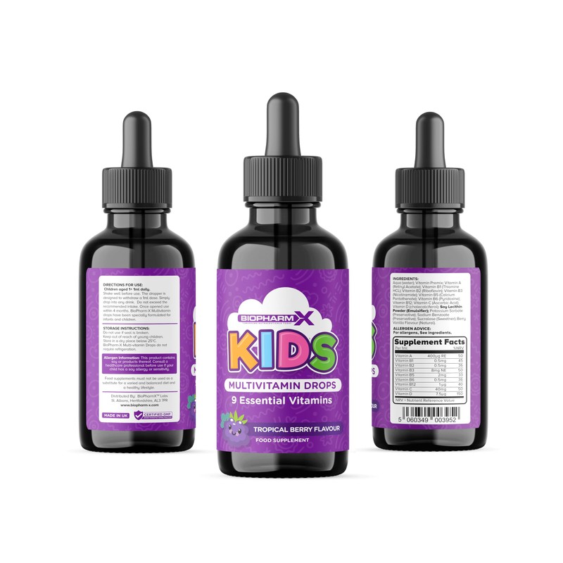 BioPharmX Kids Multivitamin Drops for Infants and Children