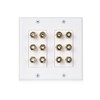 Cable Matters Double Gang Speaker Wall Plate (Banana Plug Wall