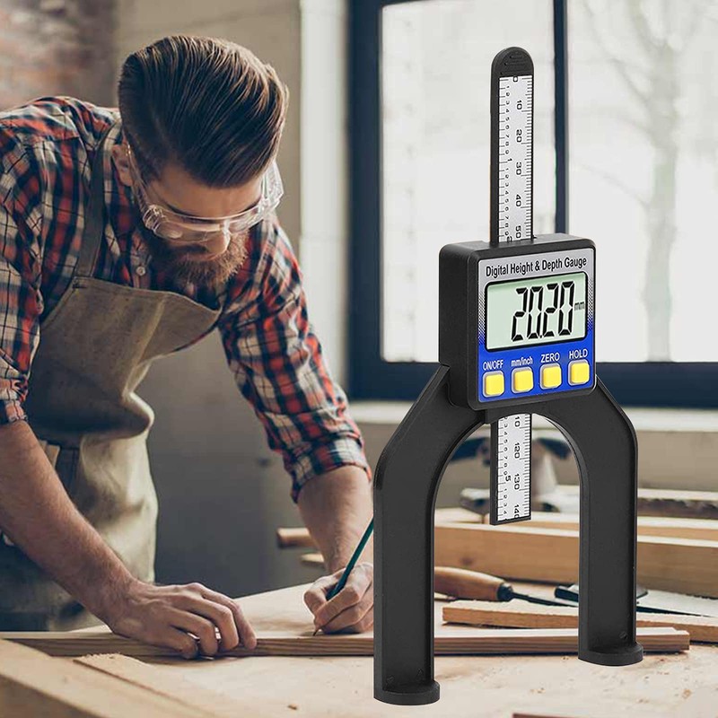 RUIZHI Digital Depth Gauge Altimeter 0-85 mm Profile Depth Gauge