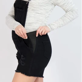 Savi Parker Pantalón corto de maternidad para mujer, ropa deportiva para mamá a ser cómoda, ropa de embarazo para verano, uso casual, certificado BCI, Negro (Black Rinse), L