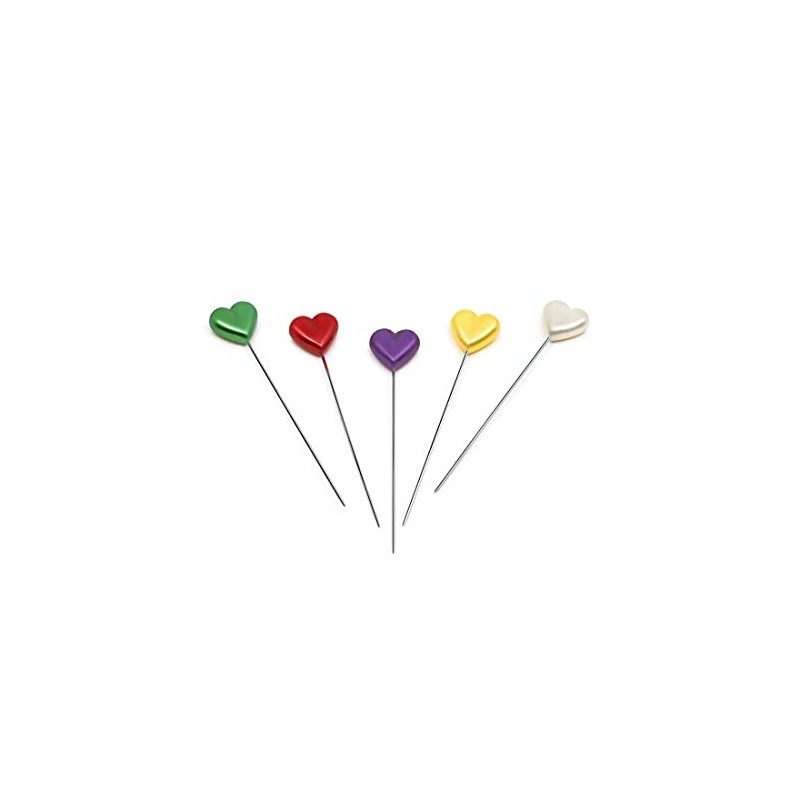 Dritz - Pinzas perladas, corazón, 2-1/8 Pulgadas (35 Unidades)