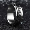 King Will INTERTWINE 8mm Mens Stainless Steel Wedding Ring Spinner