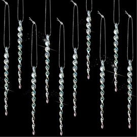 30 Pieces Plastic Icicle Twisted Plastic Icicle Christmas Ornaments Icicle Decoration Christmas Tree and Holiday Xmas Party Wedding Hanging (5.9 Inch, Multicolor)