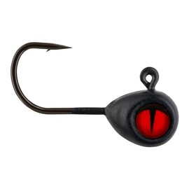 Northland Fishing Tackle Tungsten Crappie King Jig for Crappie, Bluegill, & Other Panfish, 1/8 Oz, Black, 2 Jigs Per Pack