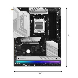 ASRock AMD B850 Pro RS WiFi 6E Socket AM5 Ryzen 9000/8000/7000 Series DDR5 up to 8000+ (OC) MHz 256GB ATX Motherboard M.2 SATA3 6.0 Gb/s PCIe 5.0 BIOS Flashback 2.5G LAN