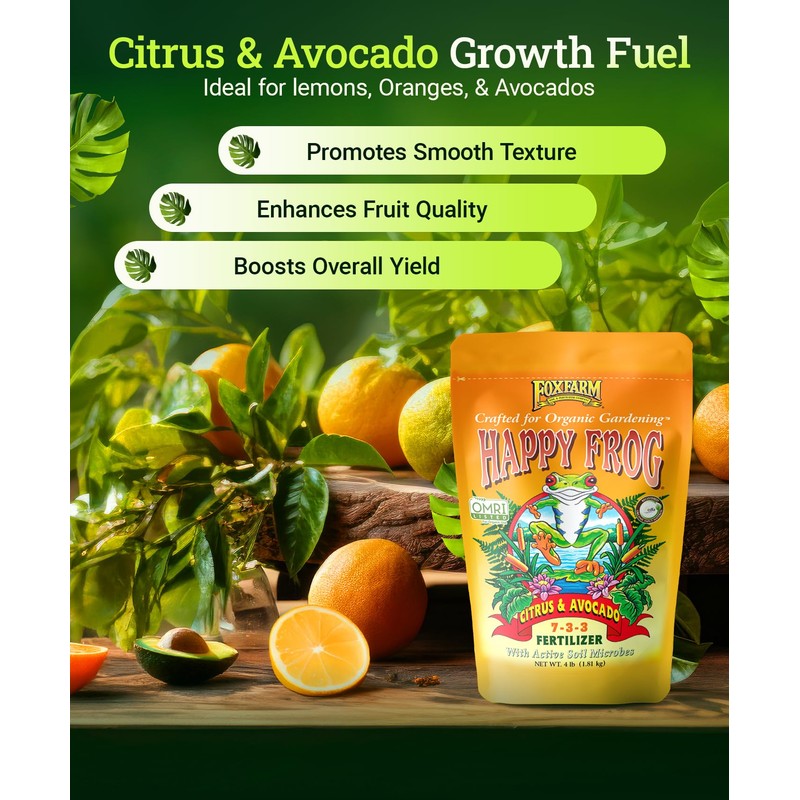 FoxFarm Happy Frog Citrus & Avocado Fertilizer – Formula for