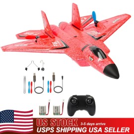 Unbranded US F22 Remote Control Fighter Red Plane 2.4GHz EPP Foam RC Plane Glider Airplane