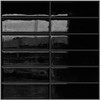 DEWOO Black Rectangle Peel and Stick Subway Backsplash Self Adhesive