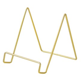 Modest Joy Desktop (Gold, Large) Book Stand Wire Stand Bookstand Picture Frame Tablet Metal Colored Paper Catalog Magazine