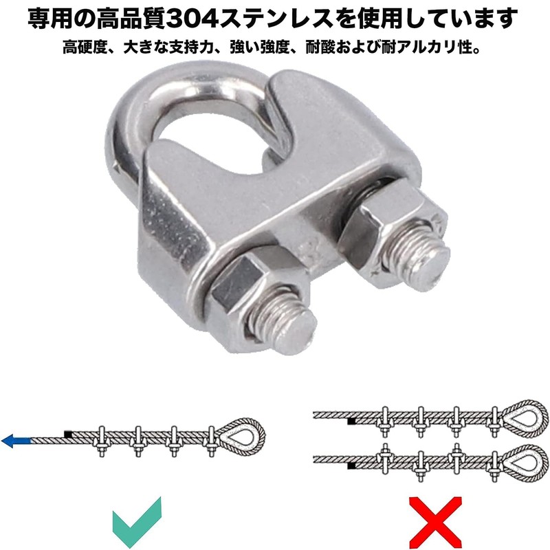 Wire Clip, Cable Fixing Rope, Fixing Hardware, Saddle Clamp, Stainless
