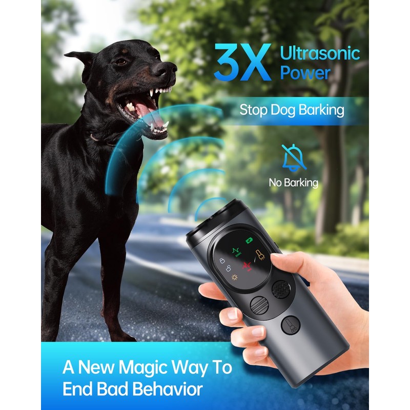 AULMEILA 2025 Dog Bark Deterrent Devices with HD Display –