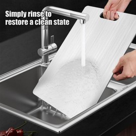 Luozia Titanium Cutting Board,100% Pure Titanium Cutting Boards for Kitchen,Dishwasher Safe Double-Sided Titanium Cutting Boards for Home Kitchen Cooking,Cutting Edge Hygiene & Durability(XL-12x18in)