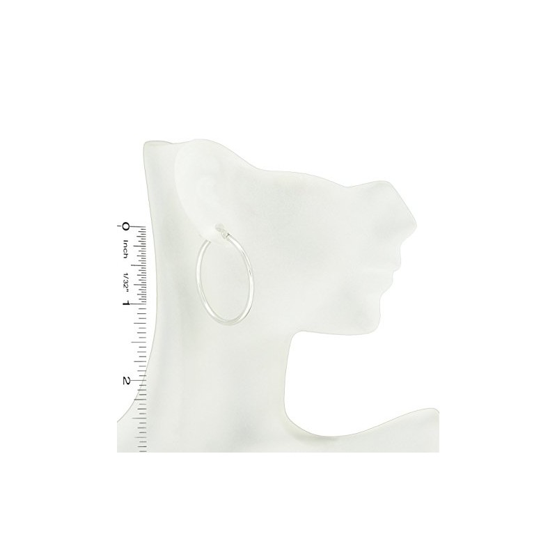 Stainless Steel 1" Inch Thin Wire Hoop Earring