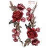 Honbay 2 pares de parches bordados de flores de rosas