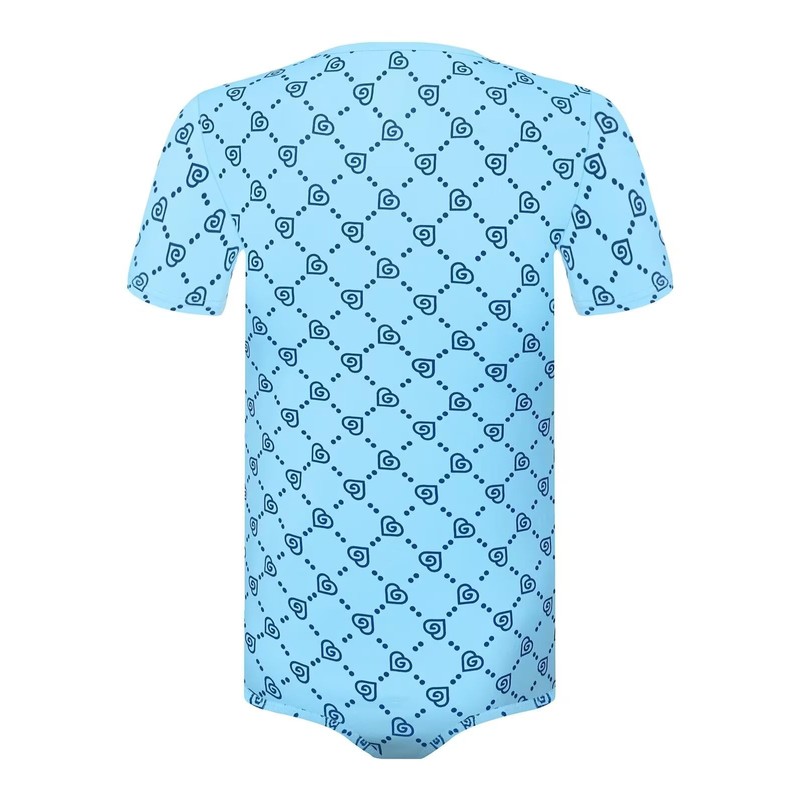Landofgenie Mens Onesie Short Sleeve Pajamas One Piece Romper Basic