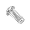 Solid Rivets, 50pcs M5 Stainless Steel Round Head Knurled Shank