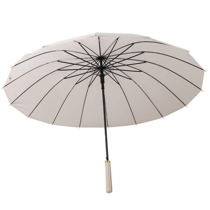 Large Umbrella Automatic Open 16 Ribs Waterproof with Cover Long