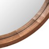 LYYYXGYP Round Wood Mirror 24 Inch Farmhouse Wall Mirror Wooden