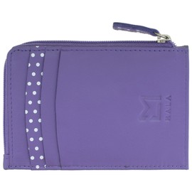 Mala Leather Moonflower Collection Leather Coin Purse/Card Holder RFID 4249_56 Purple