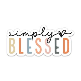 Simply Blessed Sticker Christian Bible Verse Sticker Inspirational Religious Faith Scripture Worship Prayers Waterproof Vinyl Stickers for Water Bottle Tumbler Decals Gifts for Adults Teens Kids